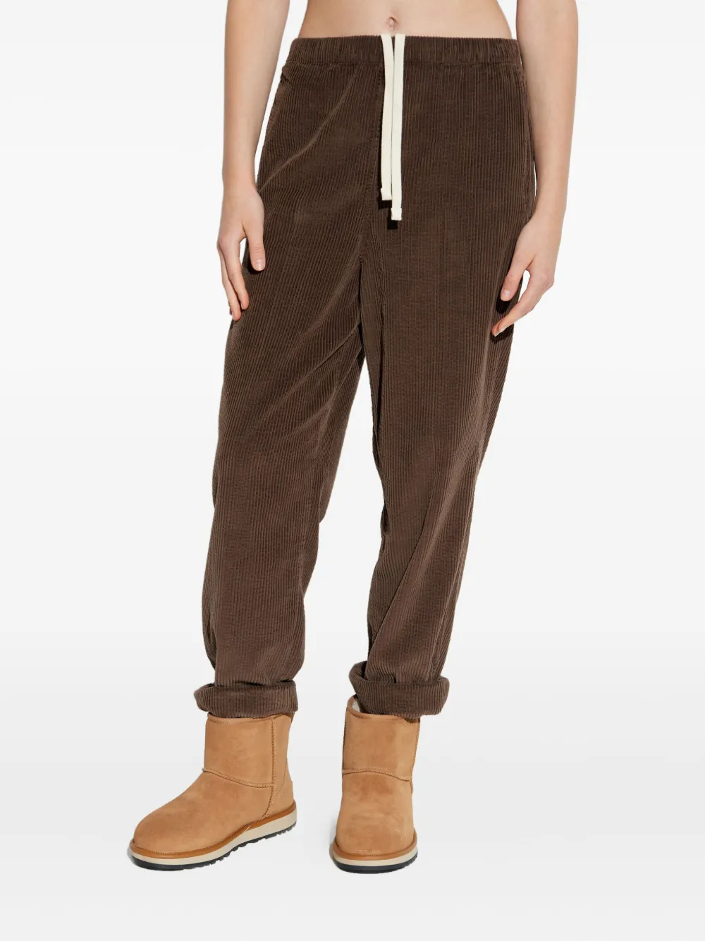 American Vintage Corduroy Drawstring Trousers In Brown
