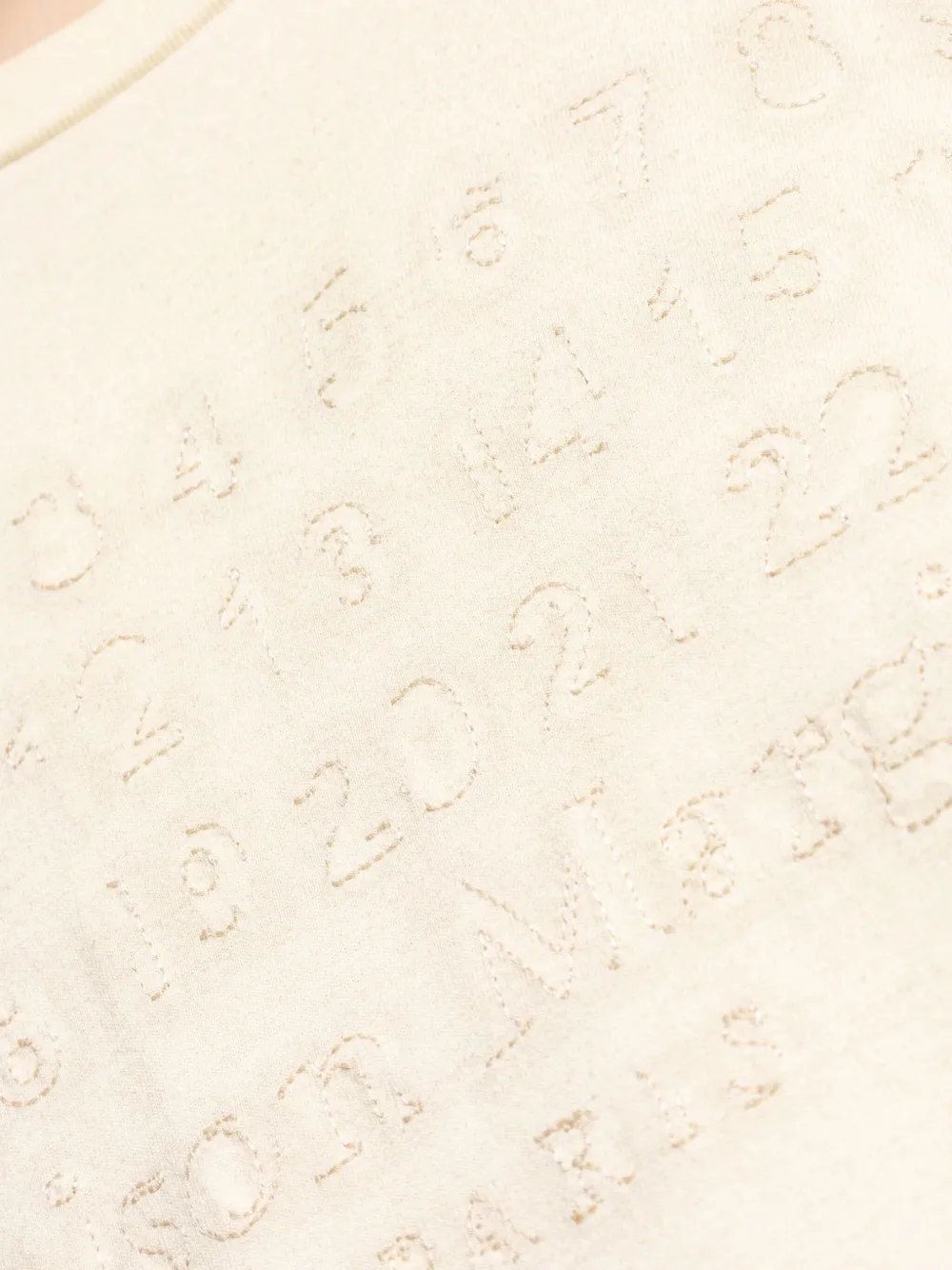 Maison Margiela T-shirt met geborduurd logo Beige