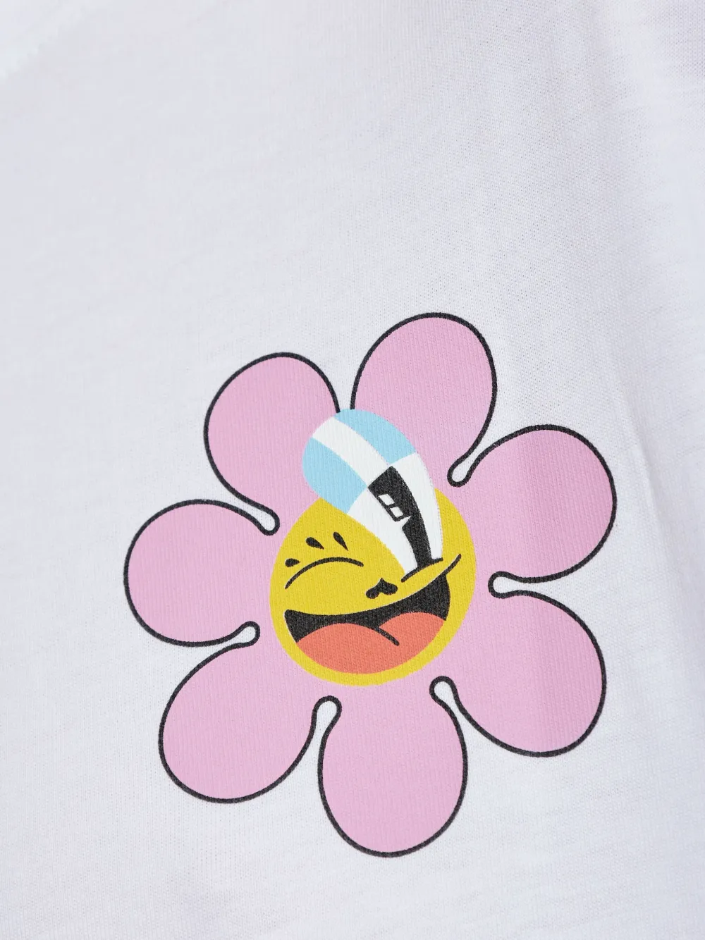 Marc Jacobs X Hattie Stewart Flower Graphic Long-sleeved Top In White
