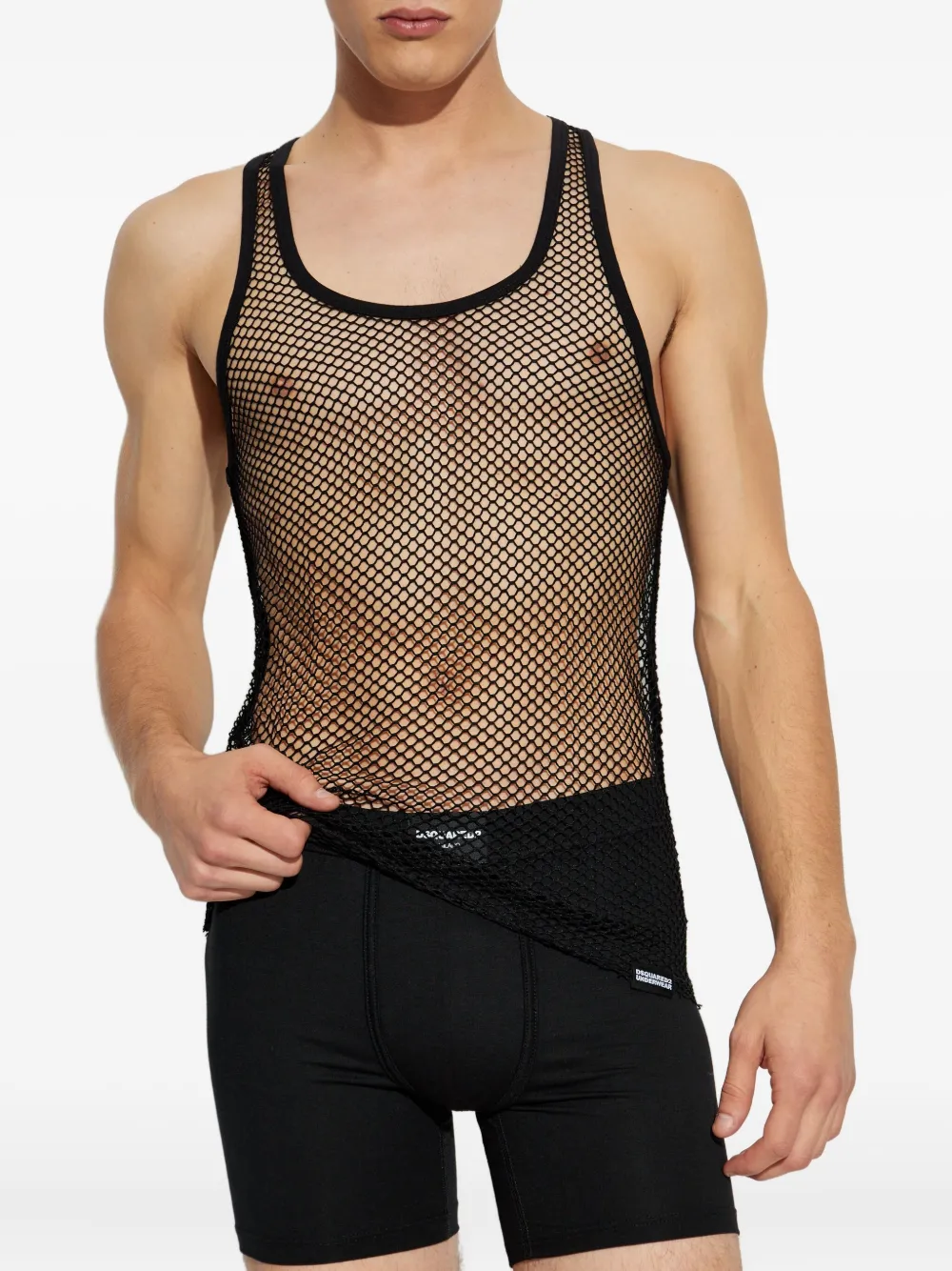 DSQUARED2 mesh tank top - Zwart