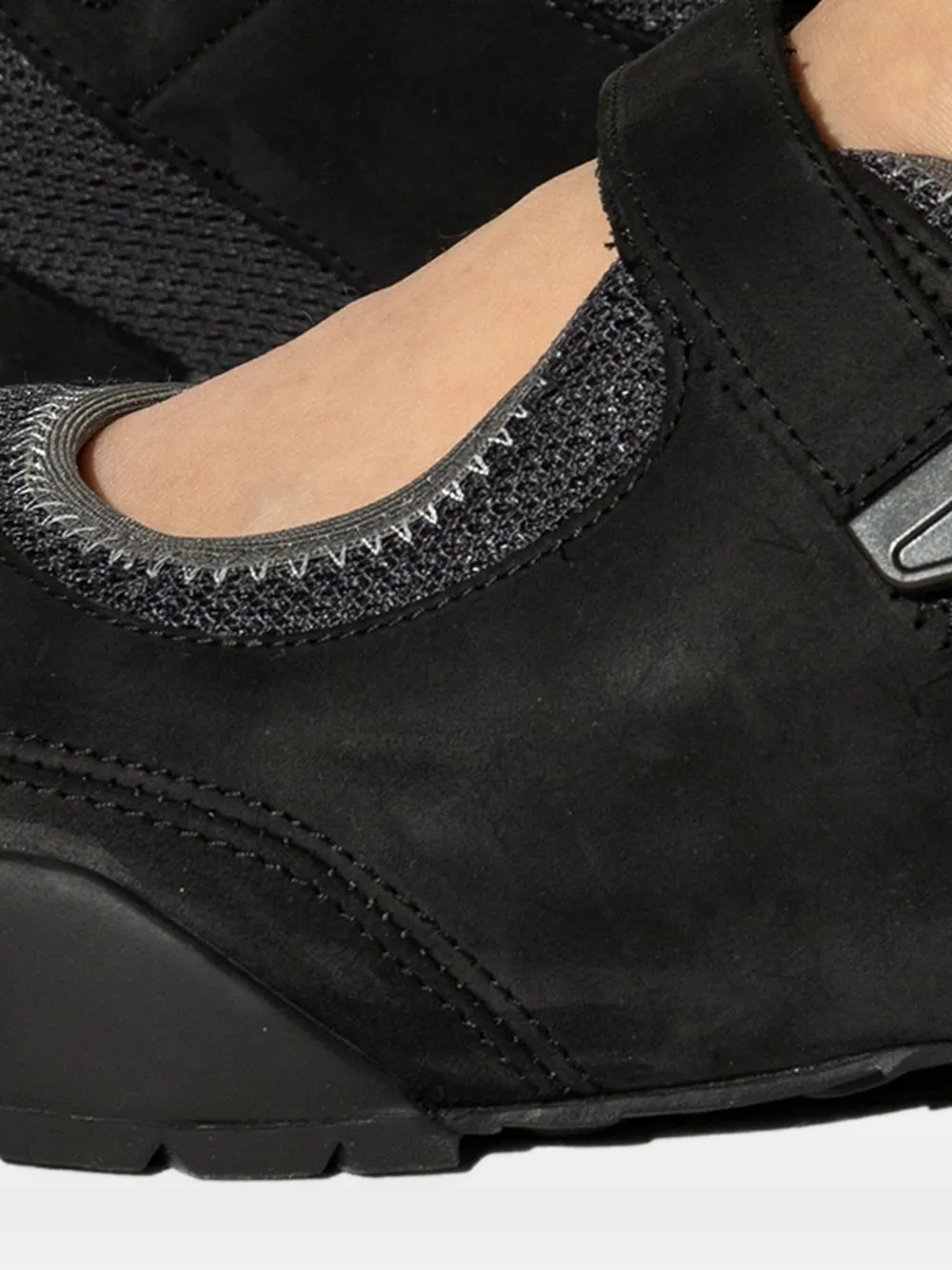 Roa Loie Strap Detail Slip-on In Black