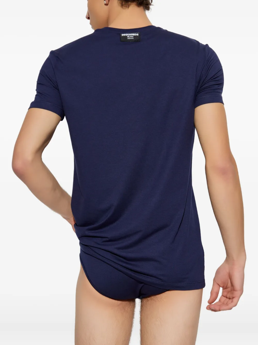 Dsquared2 Logo-patch T-shirt In Blue