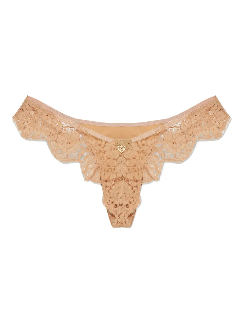 DSQUARED2 string à détails de dentelle | tons neutres | Image 1