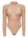 DSQUARED2 sequinned roll-neck body - Neutrals