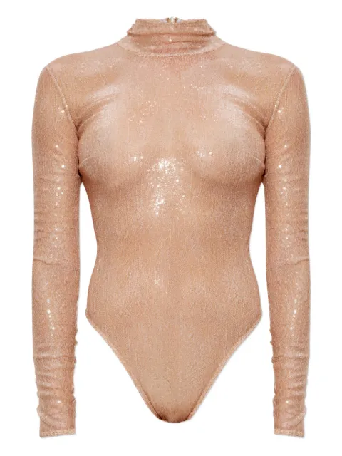 DSQUARED2 Body gola alta com paetês