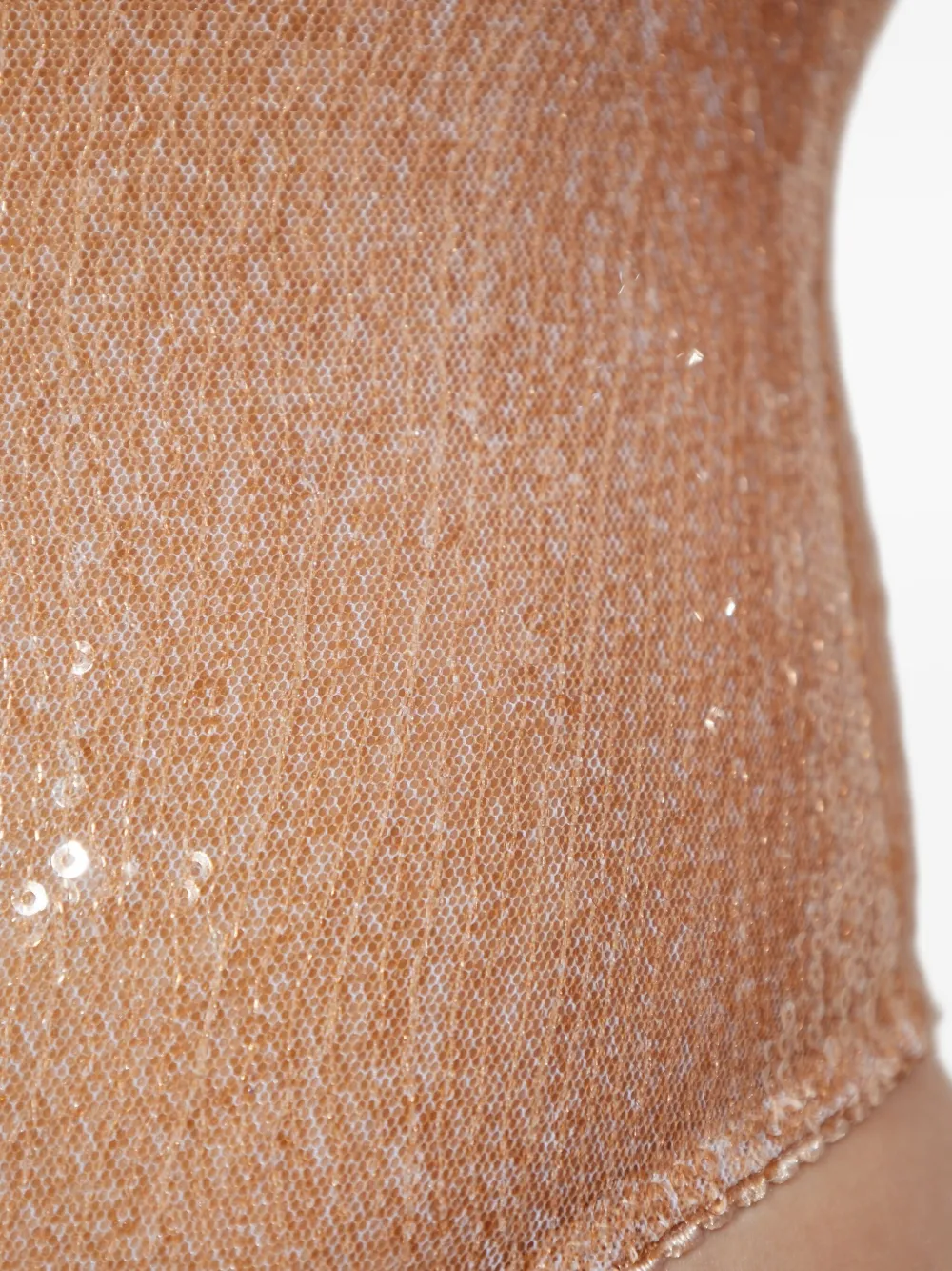 Dsquared2 Sequinned Roll-neck Body In Neutral