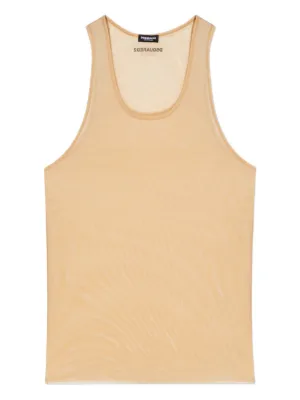 DSQUARED2 D2 Upside Down Knit Tank Top | White | FARFETCH ID