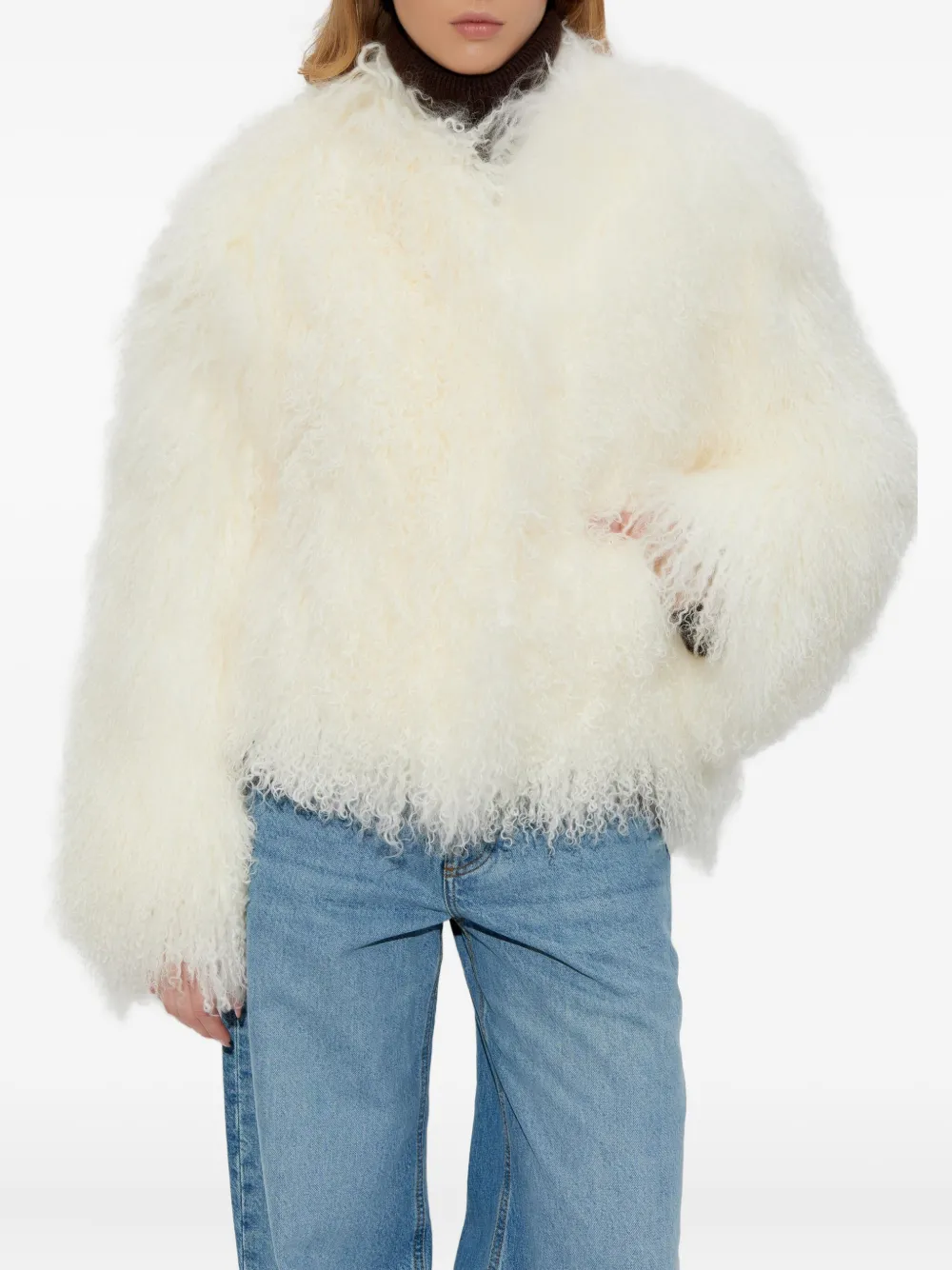 STAND STUDIO Lammy coat Wit