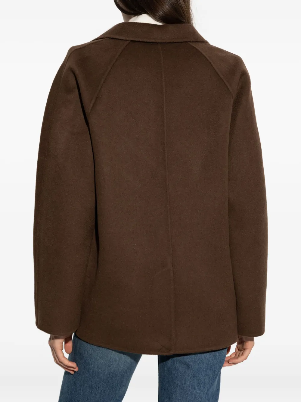 Stand Studio Wool-blend Double-breasted Jacket In Brown