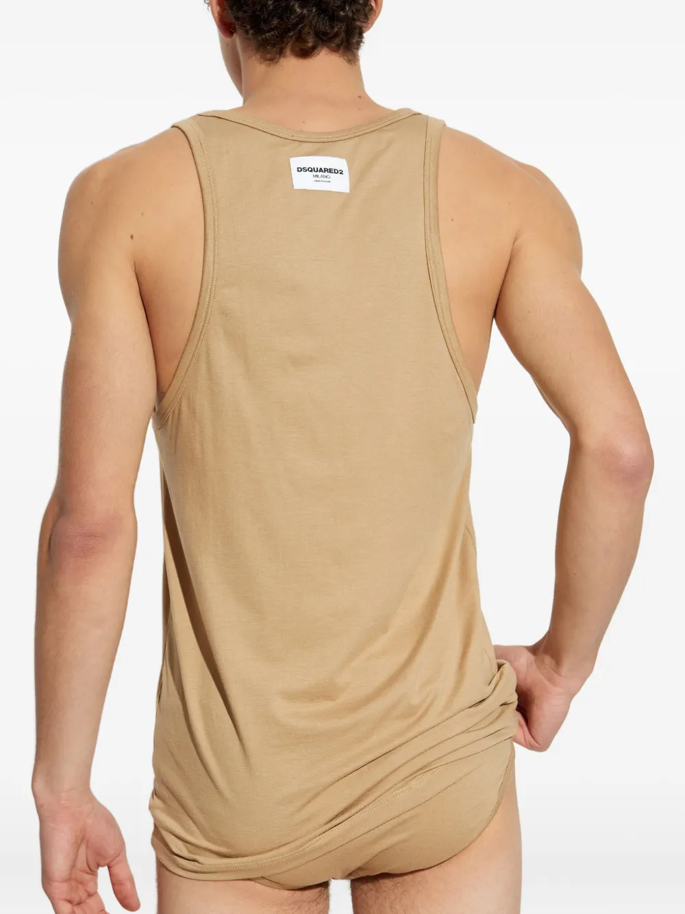 Dsquared2 Logo-patch Vest In Neutral