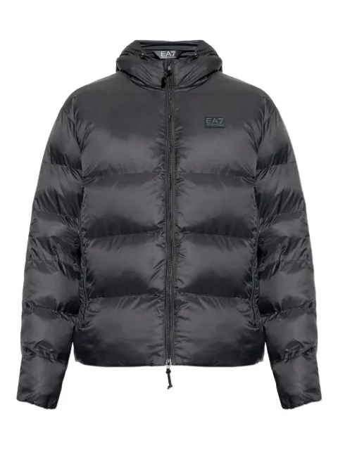 Ea7 Emporio Armani chamarra con capucha y logo