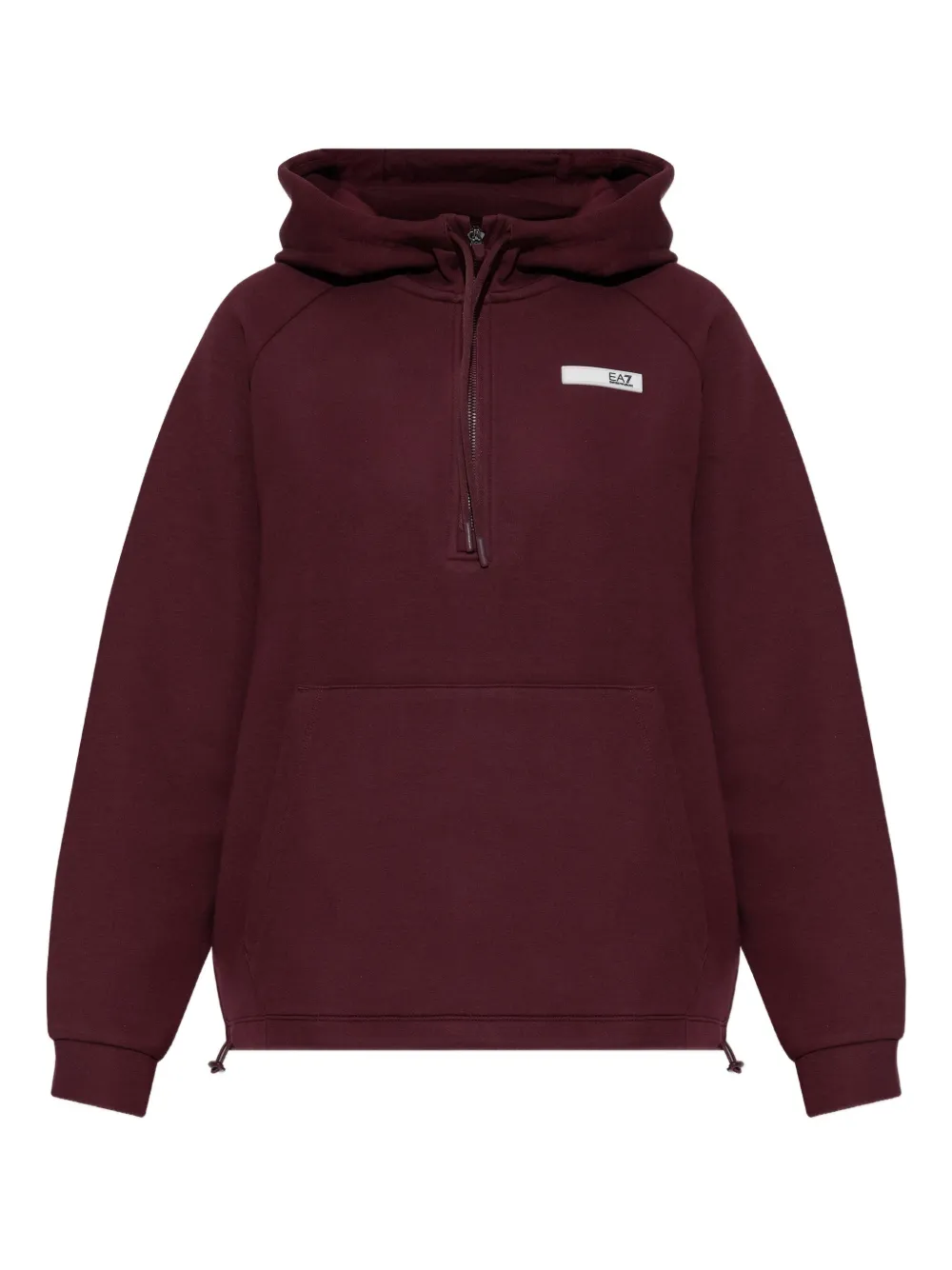 Ea7 Emporio Armani long-sleeve half-zip hoodie - Rosso