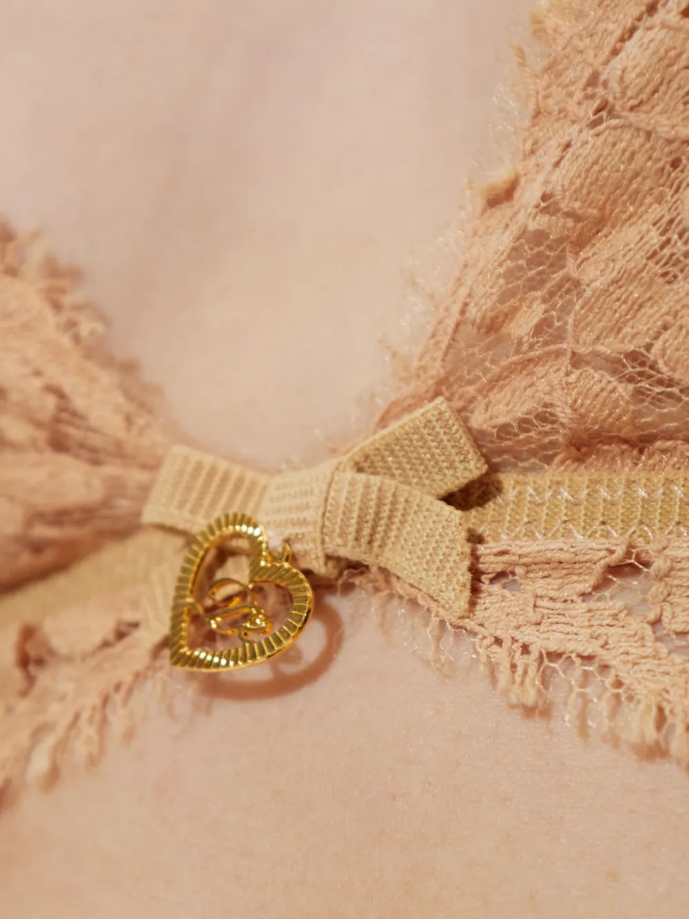 Dsquared2 Floral-lace Bra In Neutral
