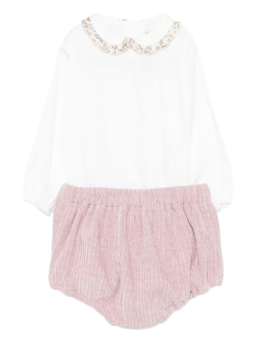 La Stupenderia floral-print bow romper | Pink | Image 1