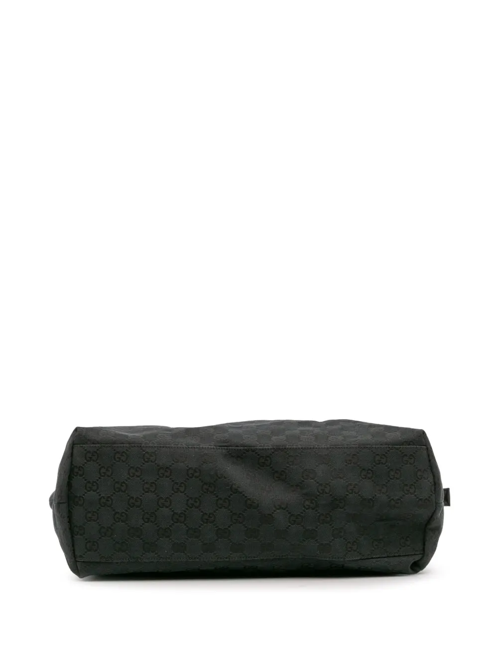 Pre-owned Gucci 2000-2015 Gg Canvas Web Tote Bag In Black