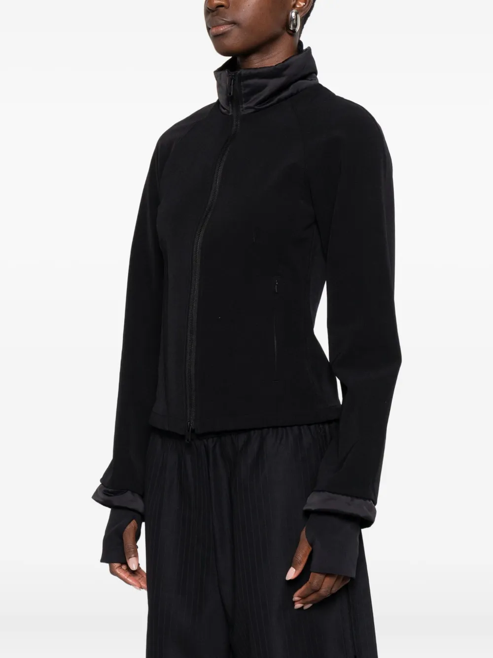 Y-3 Padded Zip-up Jacket In Black