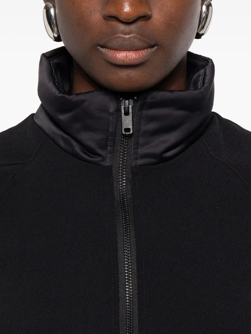 Y-3 Gewatteerd jack met rits Zwart