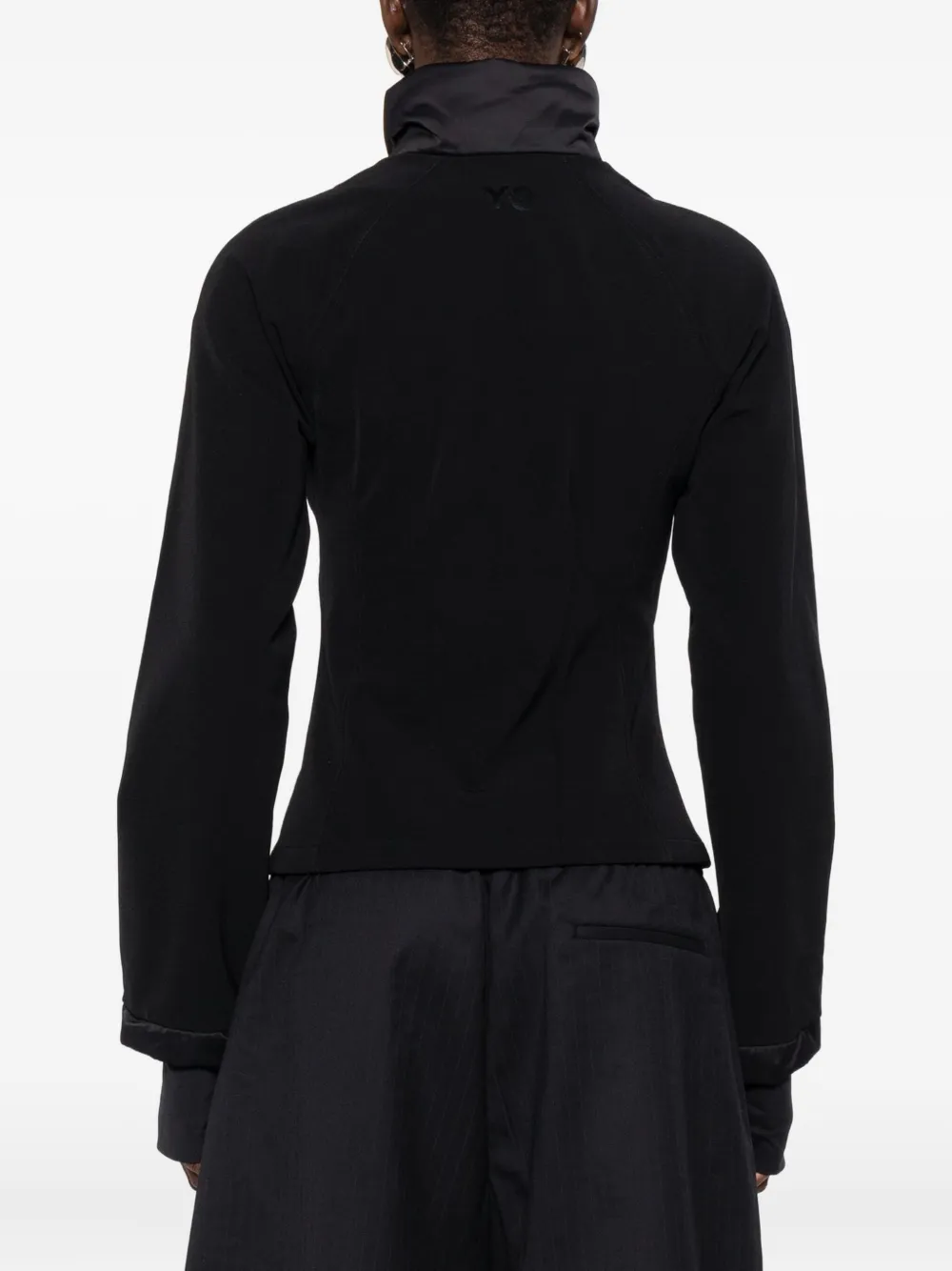 Y-3 Gewatteerd jack met rits Zwart