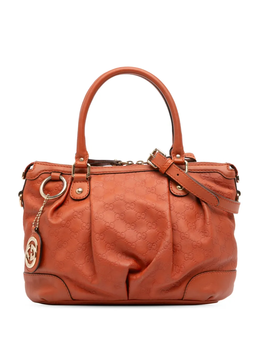 Gucci Pre-Owned 2016-2025 グッチシマ スーキー サッチェルバッグ - オレンジ Gucci Pre-Owned 2016-2025 グッチシマ スーキー サッチェルバッグ - オレンジ