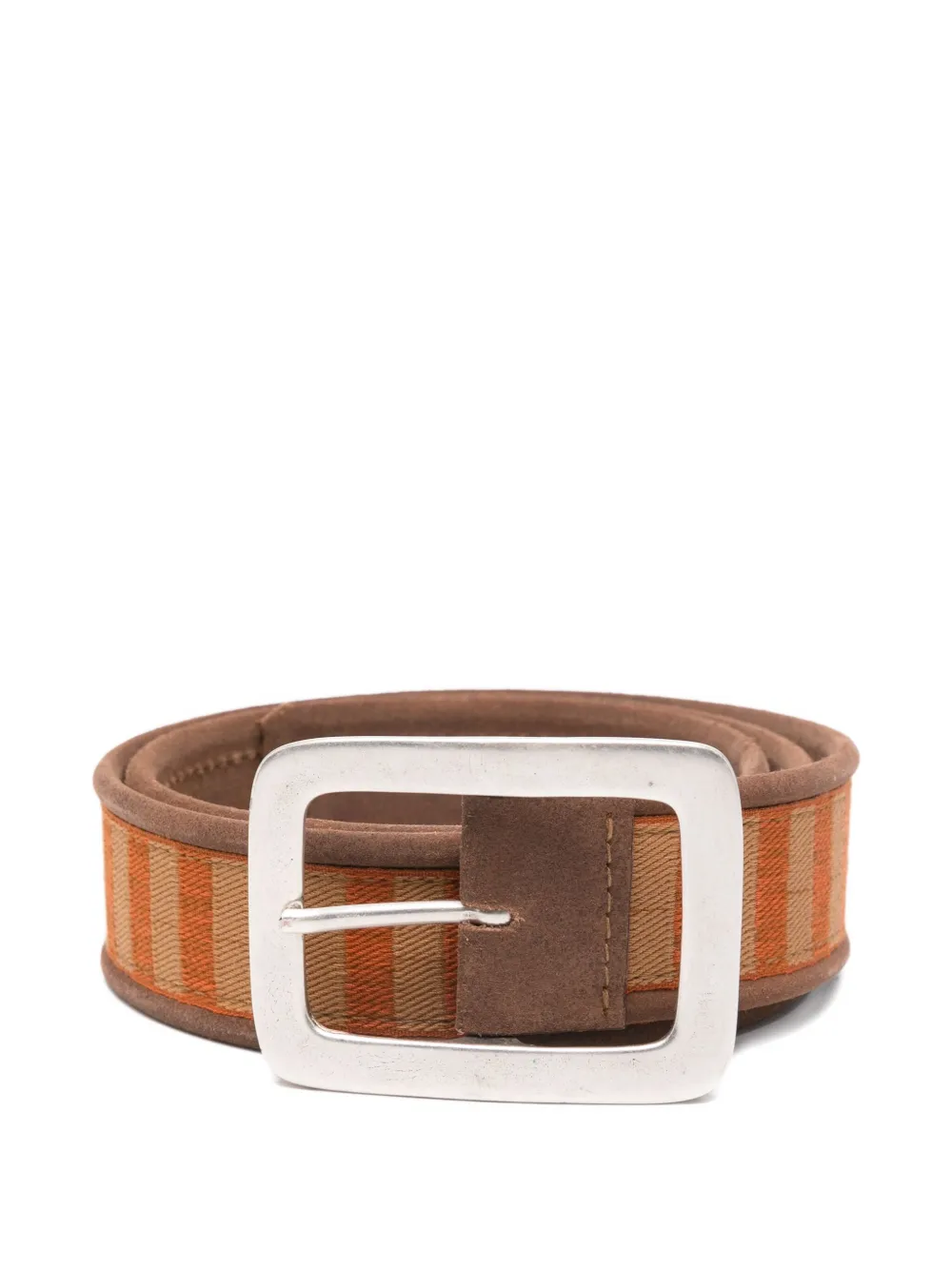 Romeo Gigli Pre-Owned 1990s striped belt | Brown | Image 1