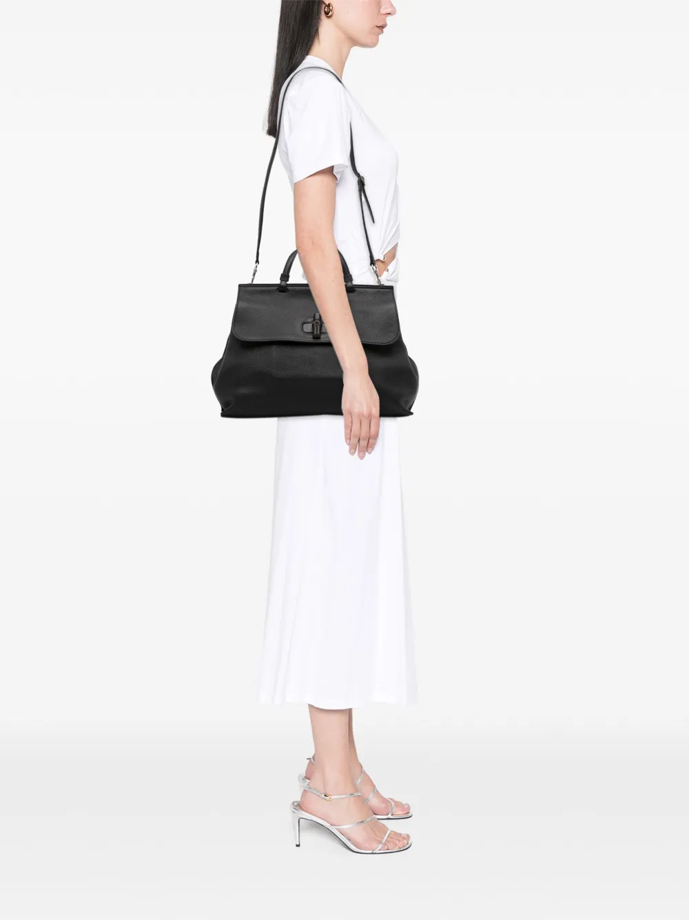 Gucci Pre-Owned 2016-2025 Large Leather Bamboo Daily satchel | Pre-Owned | Image 2