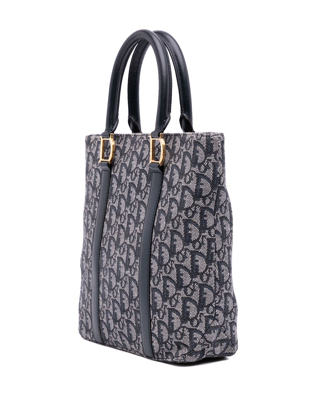Pre-owned Dior 2001 Issimo Trotter Canvas Tote Bag In Blue