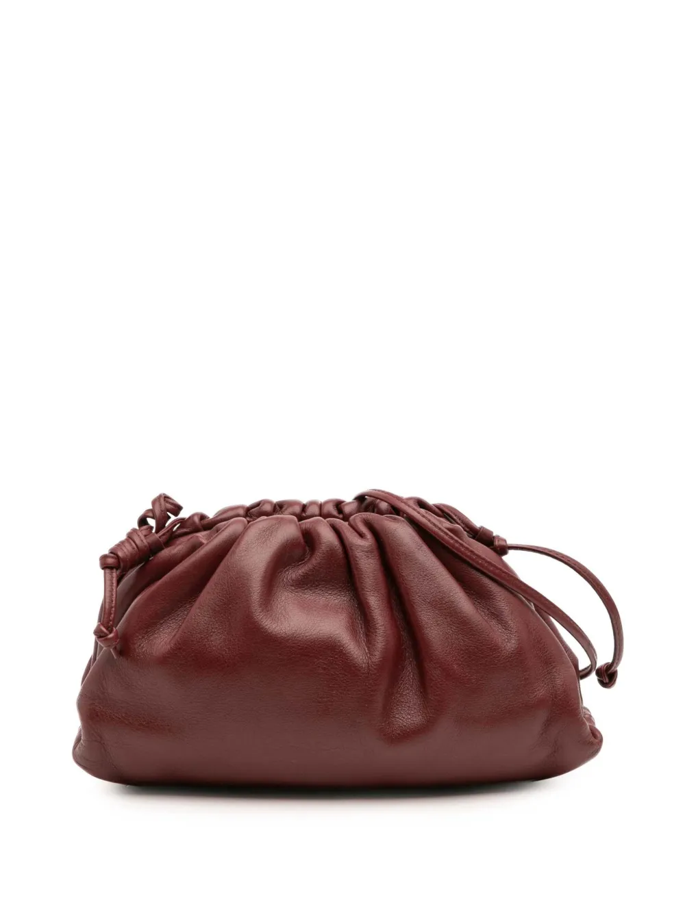 Pre-owned Bottega Veneta 2012-2025 Butter Calfskin The Mini Pouch Crossbody Bag In Red