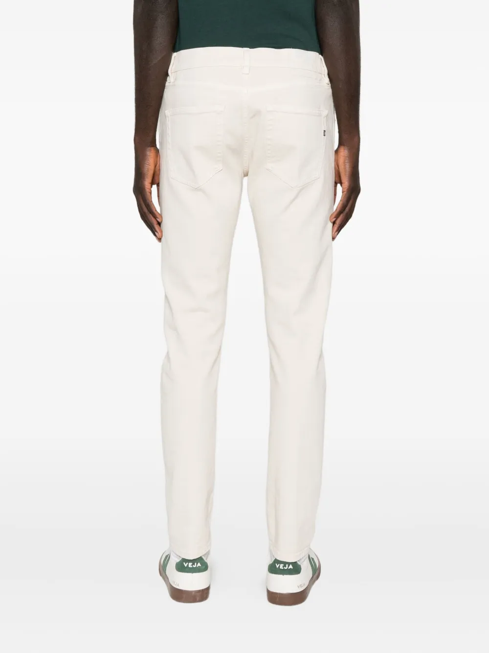 Dondup Classic Straight-leg Beige Jeans With In White