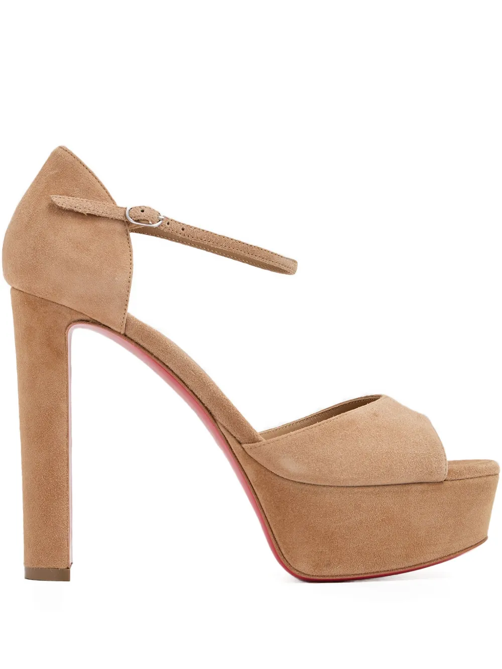 Christian Louboutin 130mm Sandaloo ankle-strap platform  sandals | Neutrals | Image 1