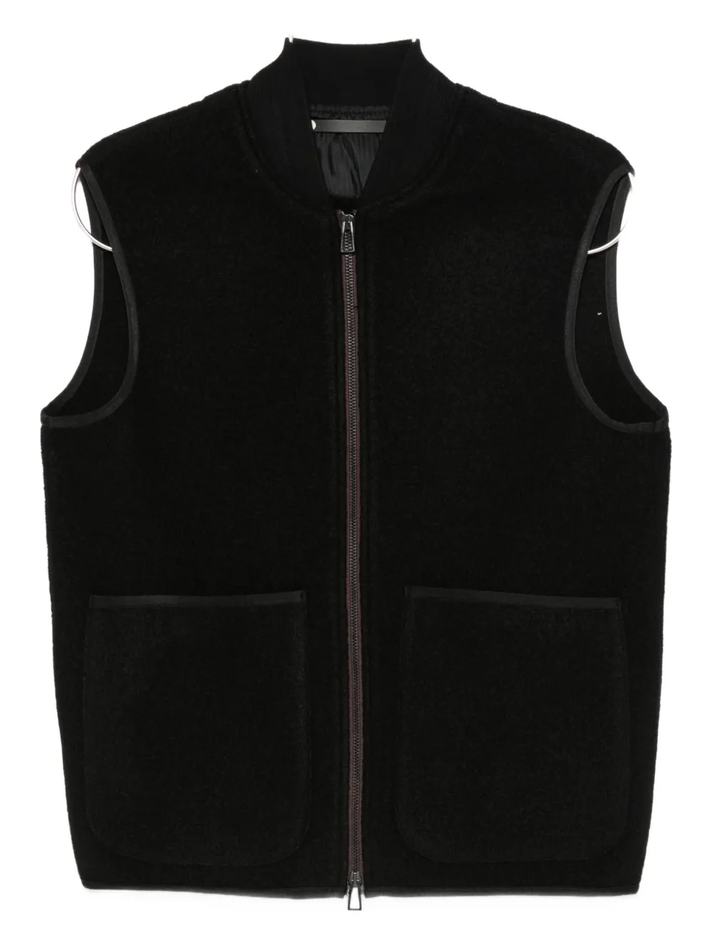 Paul Smith pocketed zip-up gilet - ブラック Paul Smith pocketed zip-up gilet - ブラック