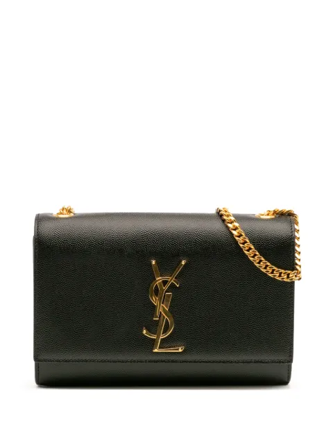 Saint Laurent Pre-Owned bolsa crossbody Kate Box pequeña de tejido grain de poudre con monograma 2021