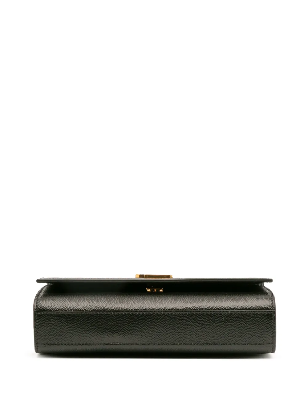 Pre-owned Saint Laurent 2021 Small Grain De Poudre Monogram Kate Crossbody Bag In Black