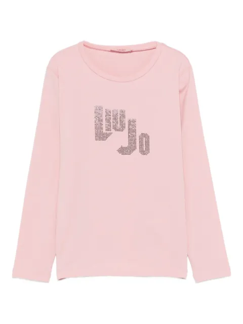 LIU JO playera manga larga con aplique del logo