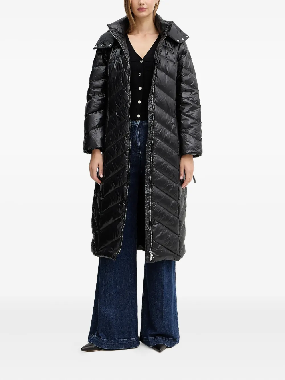 LIU JO belted hooded coat | Single Breasted Coats | Image 2