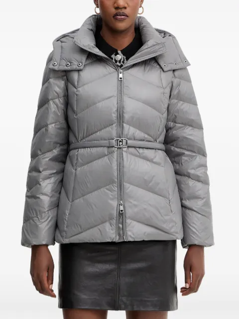 LIU JO hooded belted puffer jacket