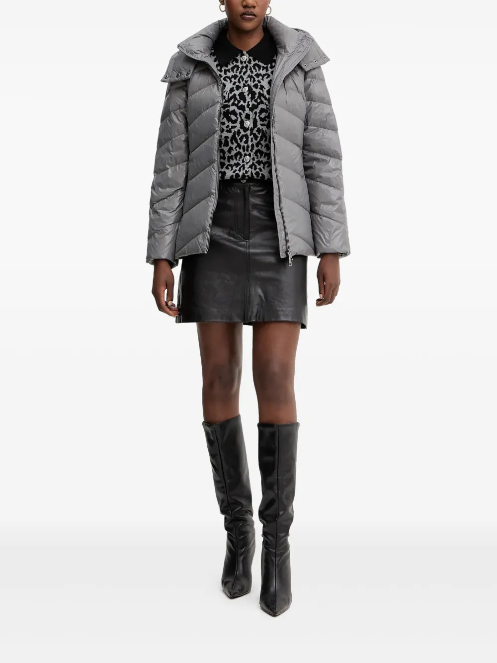LIU JO hooded belted puffer jacket | Down Jackets | Image 2