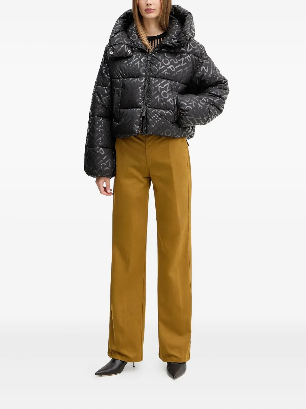 LIU JO Broek met ceintuur - Geel