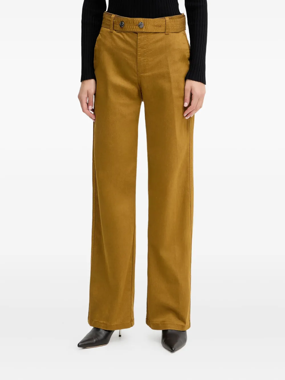 LIU JO belted trousers | Yellow | Image 1