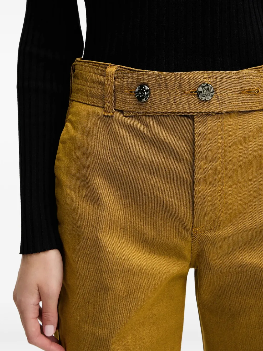 LIU JO Broek met ceintuur Geel