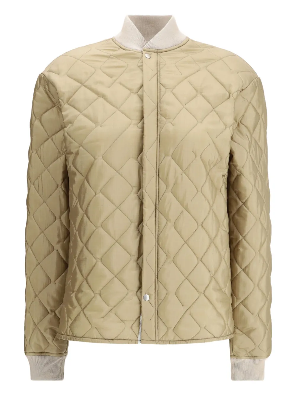 Maison Margiela Quilted Snap-button Bomber Jacket In Neutral