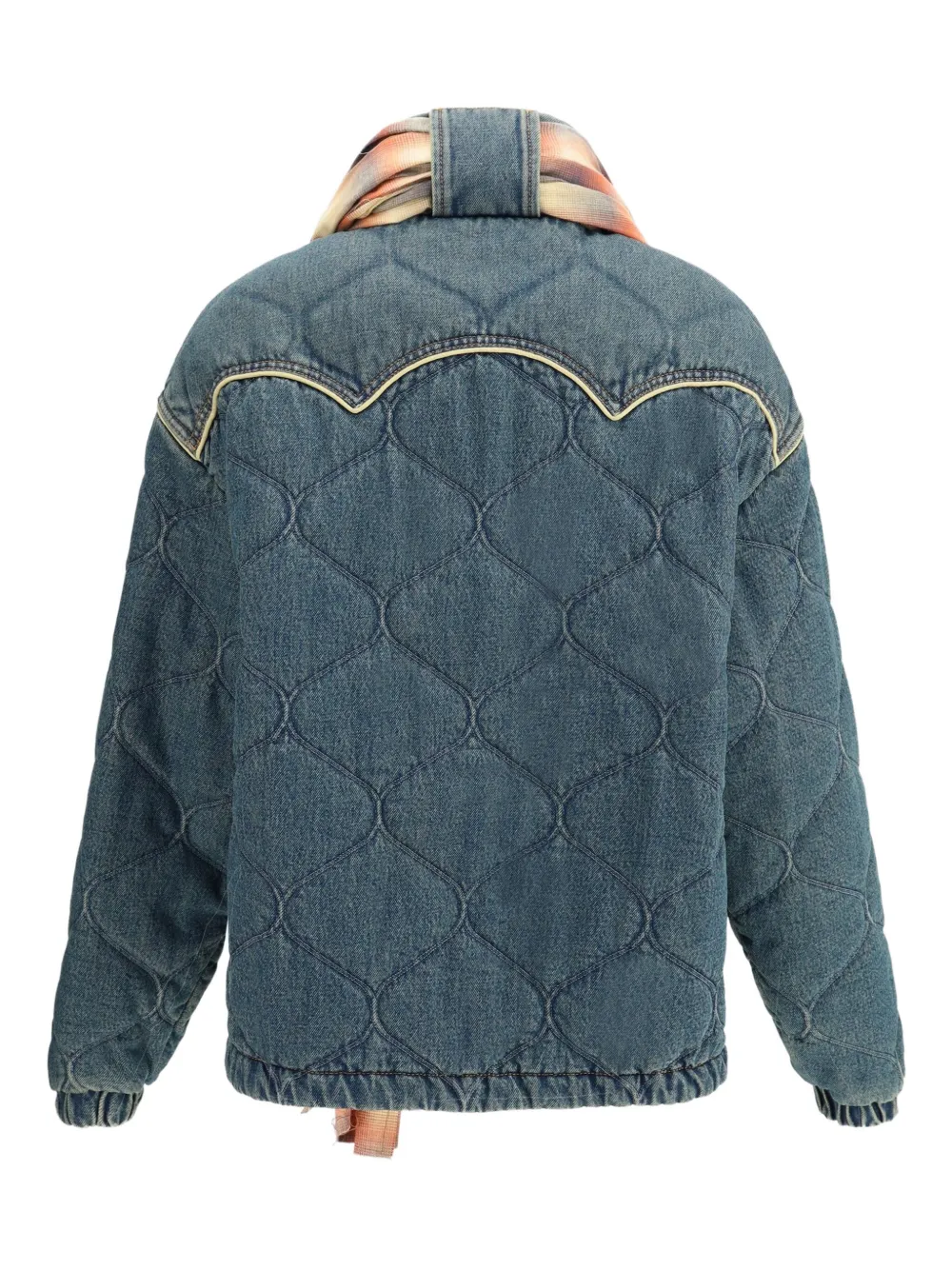 MARBELL scarf-detail denim jacket | Denim Jackets | Image 2
