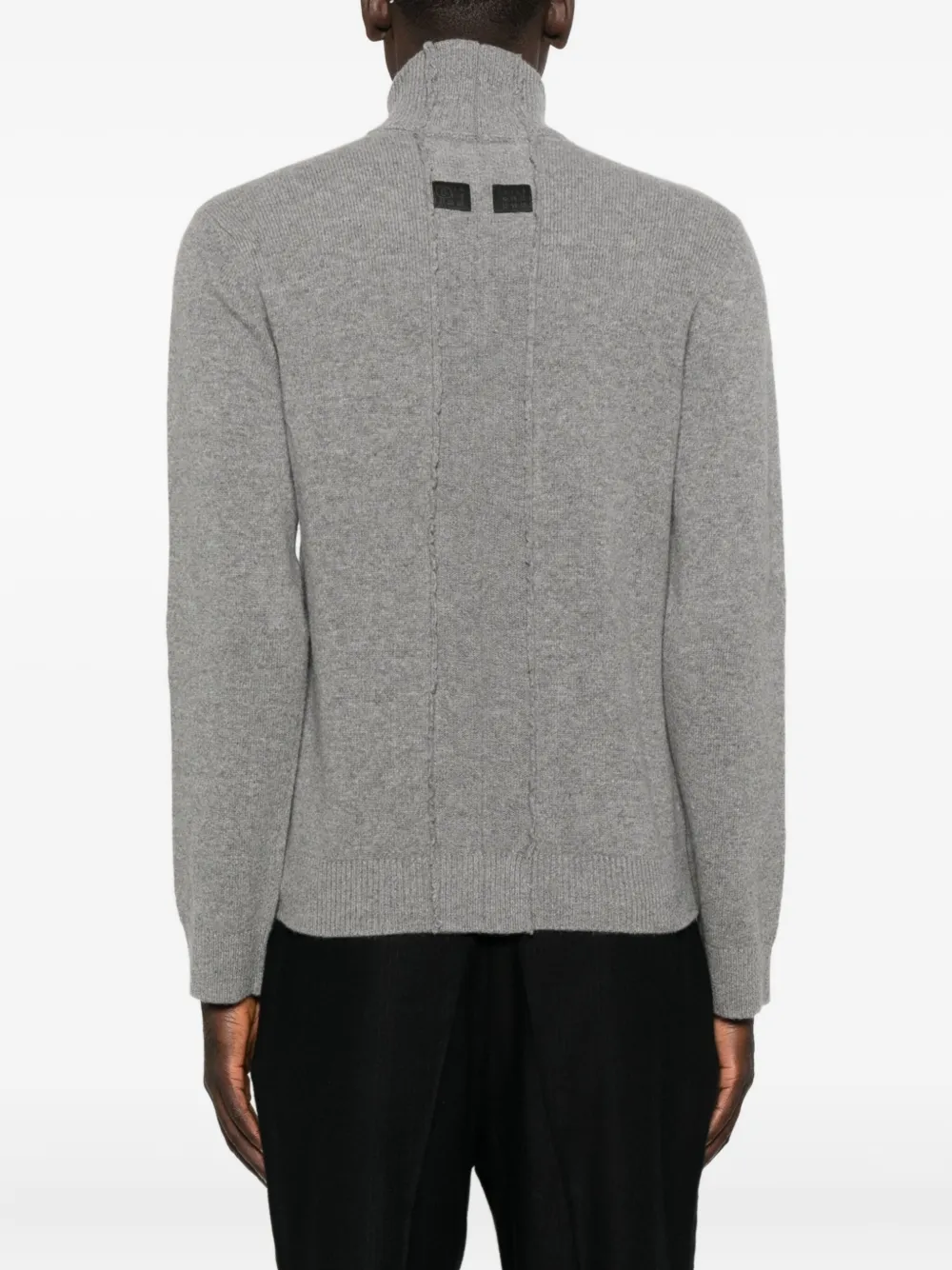 Mm6 Maison Margiela Roll-neck Sweater In Gray