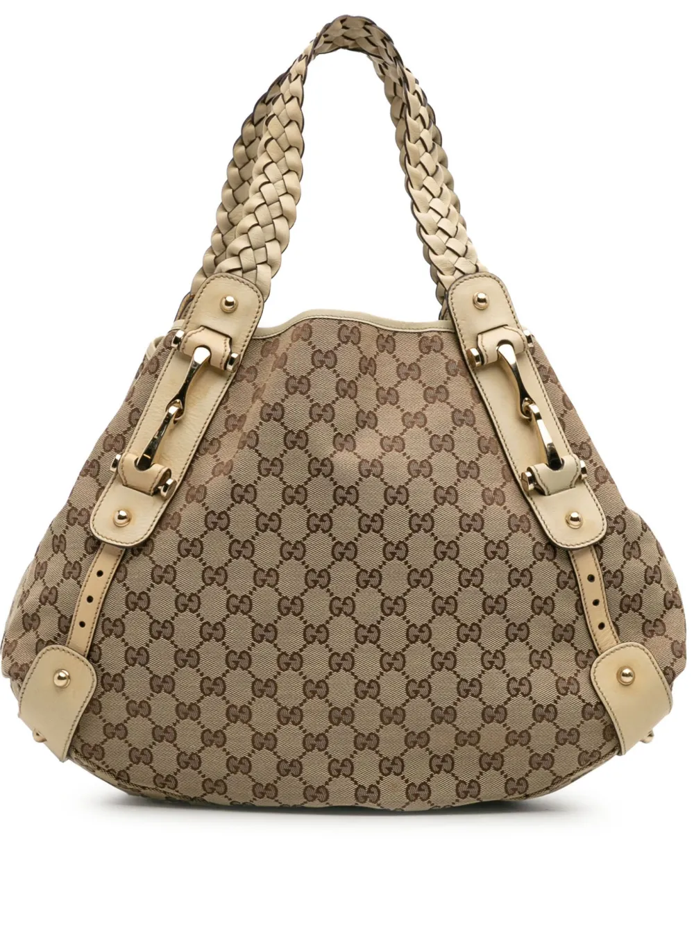 Gucci Pre-Owned 2016-2025 GGキャンバス ホースビット ぺラム ショルダーバッグ - ブラウン Gucci Pre-Owned 2016-2025 GGキャンバス ホースビット ぺラム ショルダーバッグ - ブラウン
