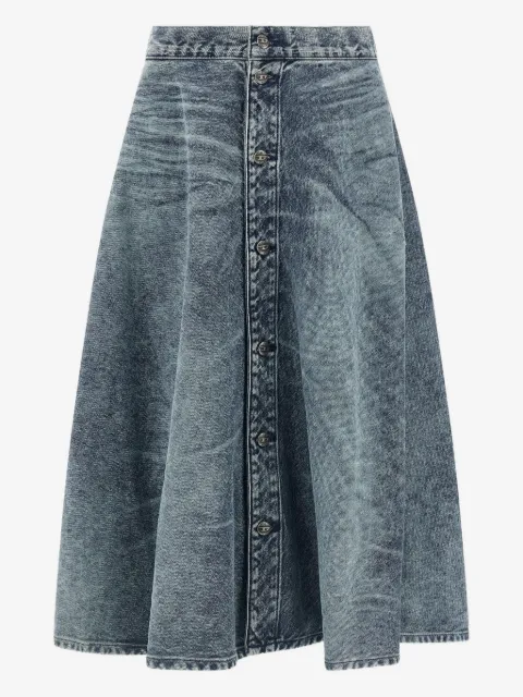 Diesel jupe en jean à effet délavé
