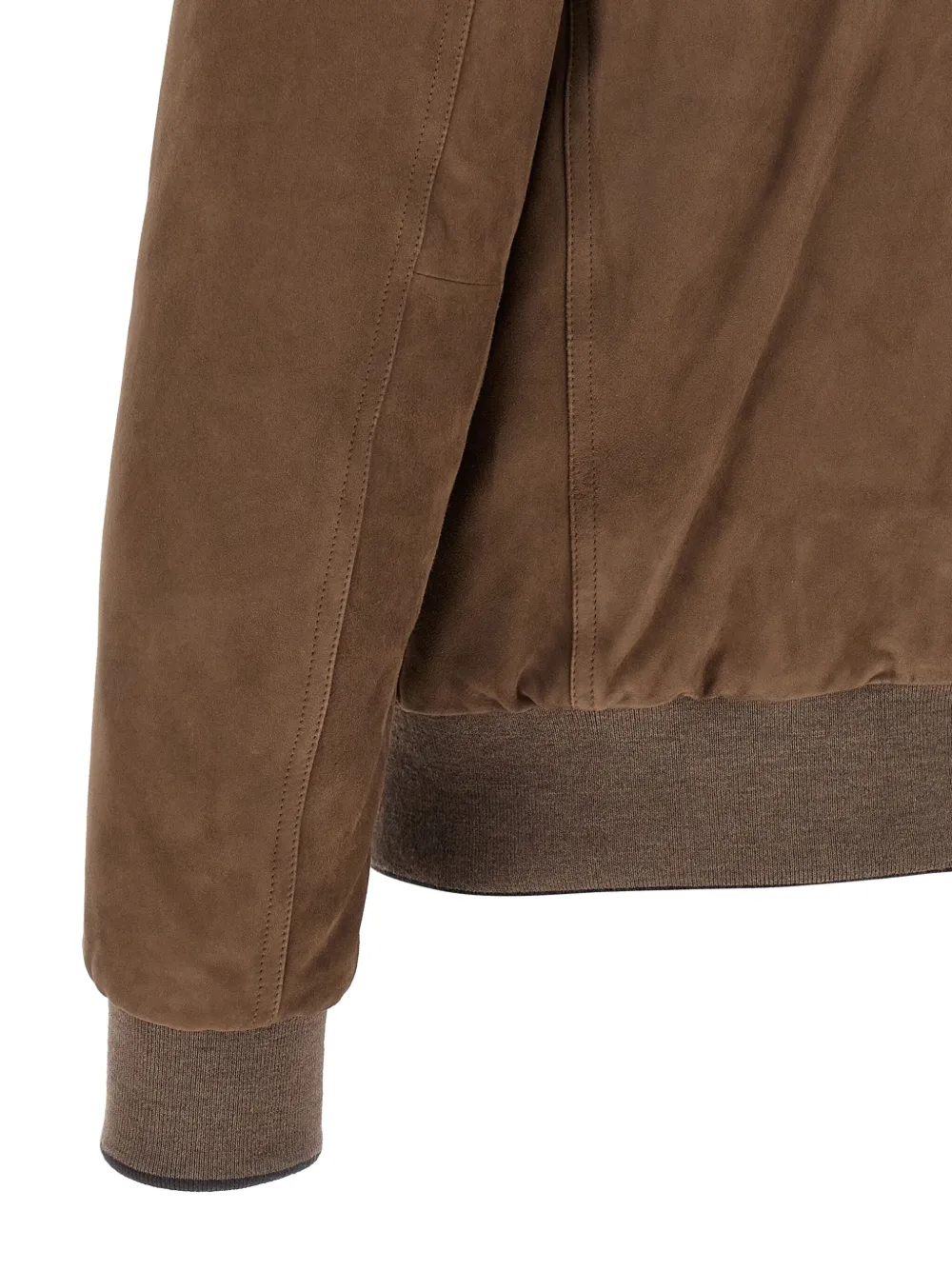 Moorer Button-down donsjack Bruin