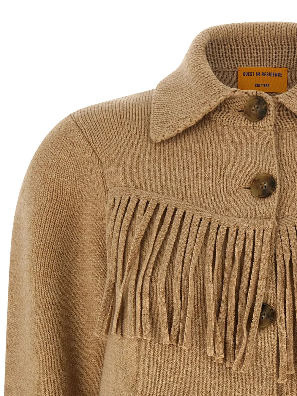 Guest In Residence Western Fringe Puffer Jackets Beige In Brown
