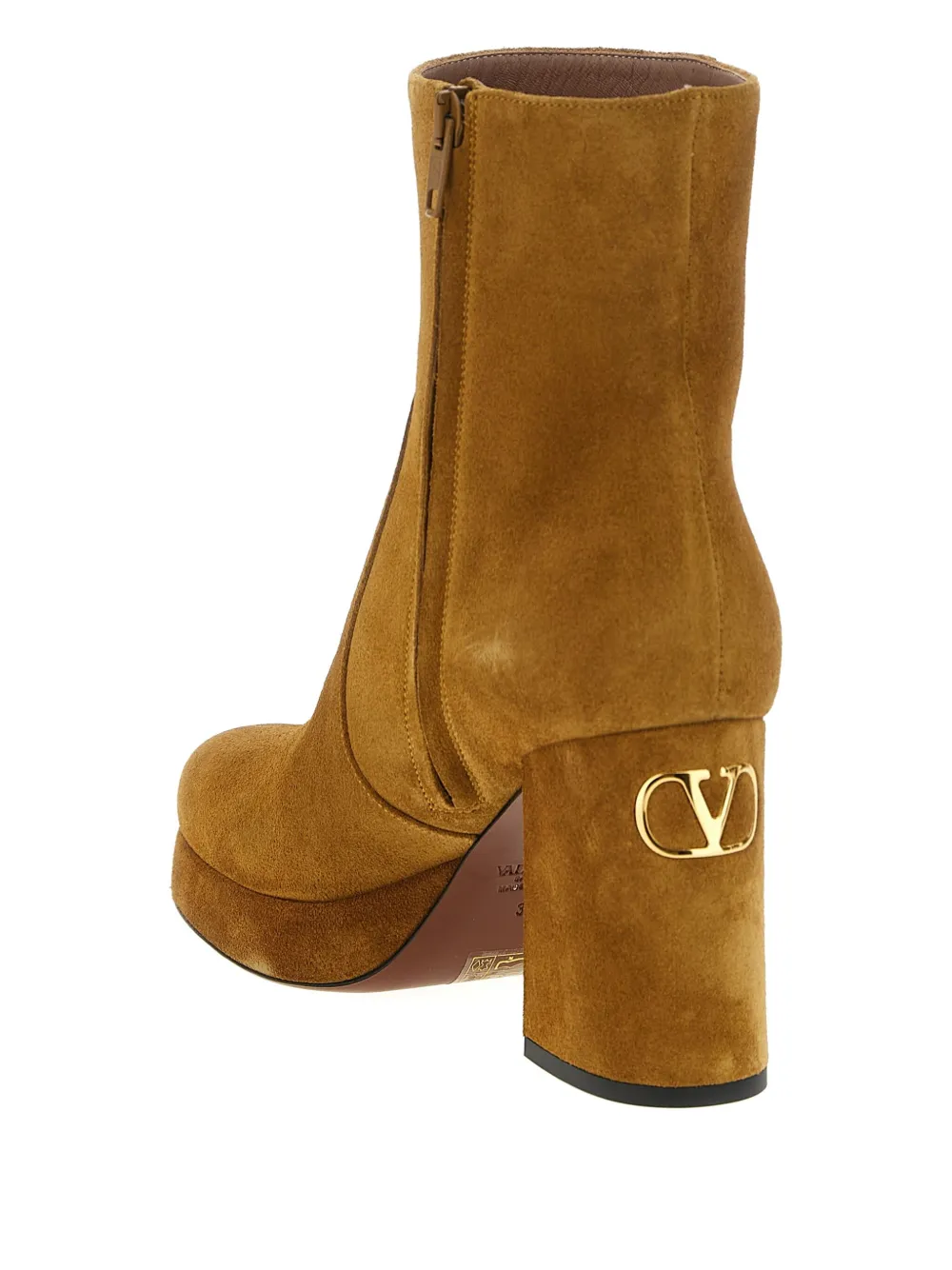 Valentino 90mm Fawcette Platform Vlogo Signature Ankle Boots In Multi