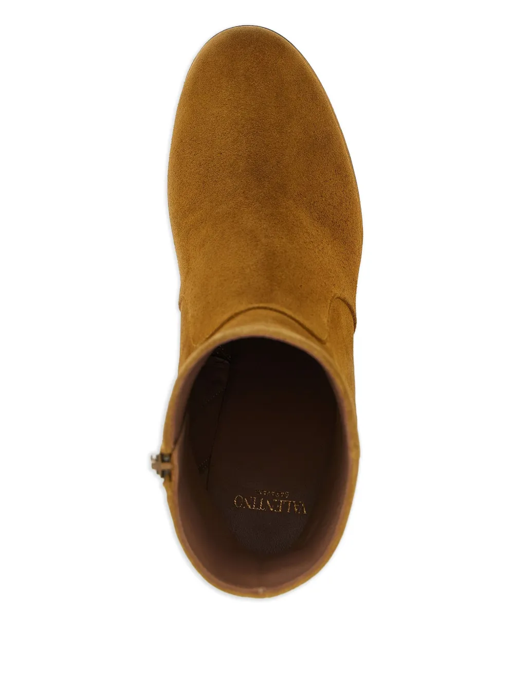 Valentino Garavani 90 mm Fawcett Logo Signature enkellaarzen met plateauzool Beige