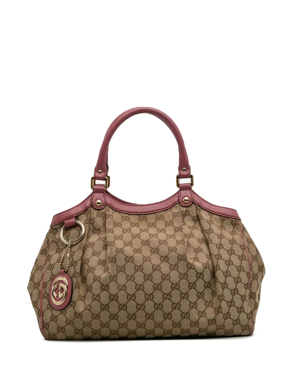 Gucci Pre-Owned 2016-2025 ミディアム GGキャンバス スーキーハンドバッグ - ブラウン Gucci Pre-Owned 2016-2025 ミディアム GGキャンバス スーキーハンドバッグ - ブラウン