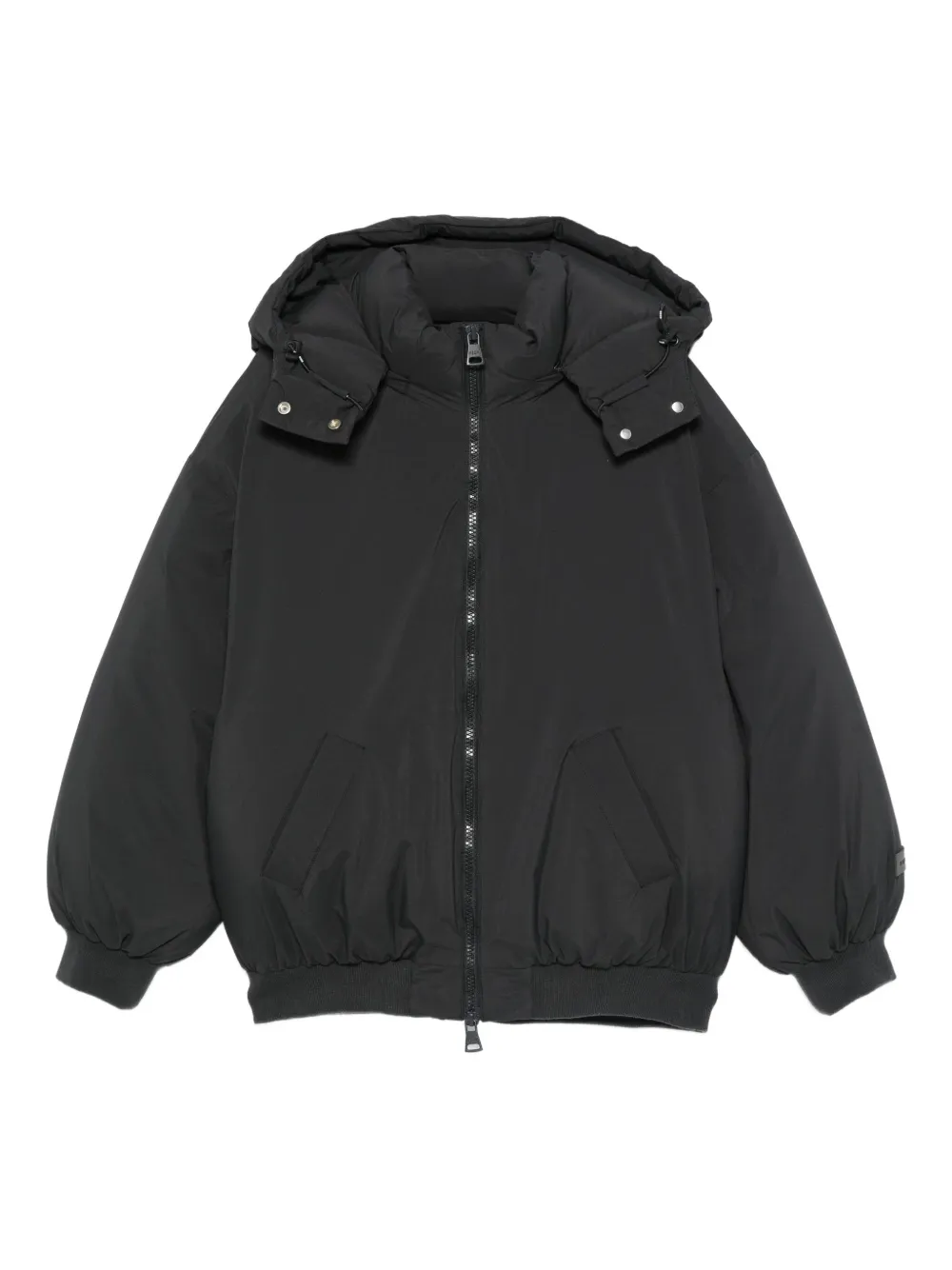 MSGM Kids hooded zip-up jacket | Black | Image 1